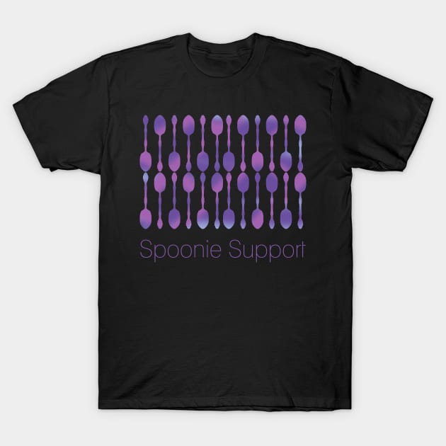 Spoonie Support! (Purple) T-Shirt by KelseyLovelle